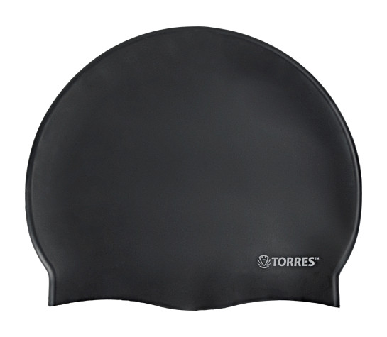 Шапочка для плавания TORRES No Wrinkle, чёрный, силикон Чёрный image